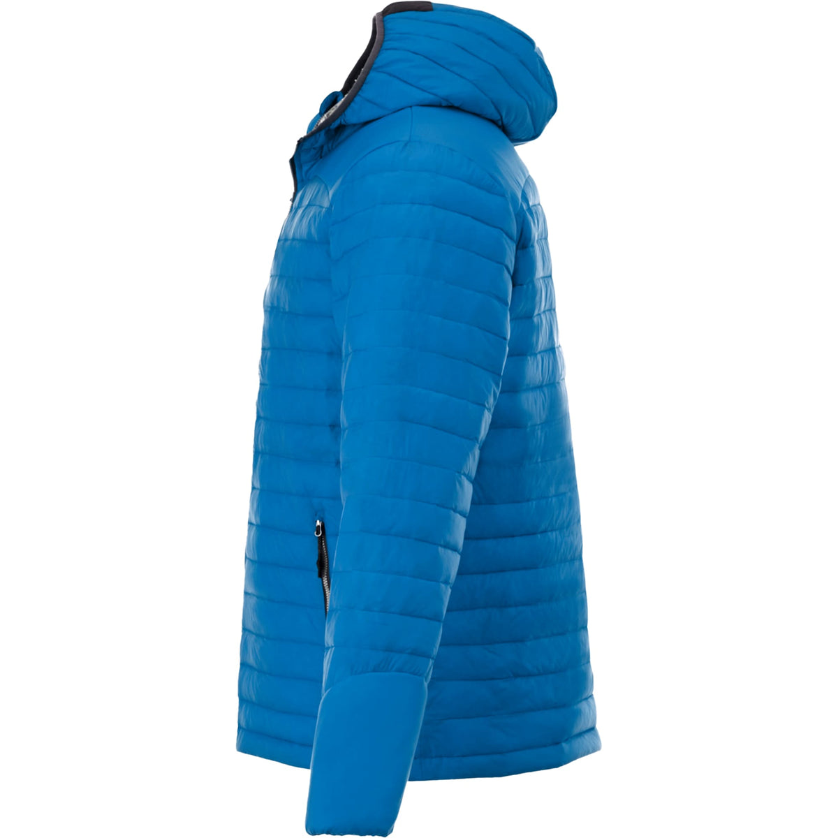 Silverton Packable Puffer Jacket for Men Embroidery - Olympic Blue - Left Side