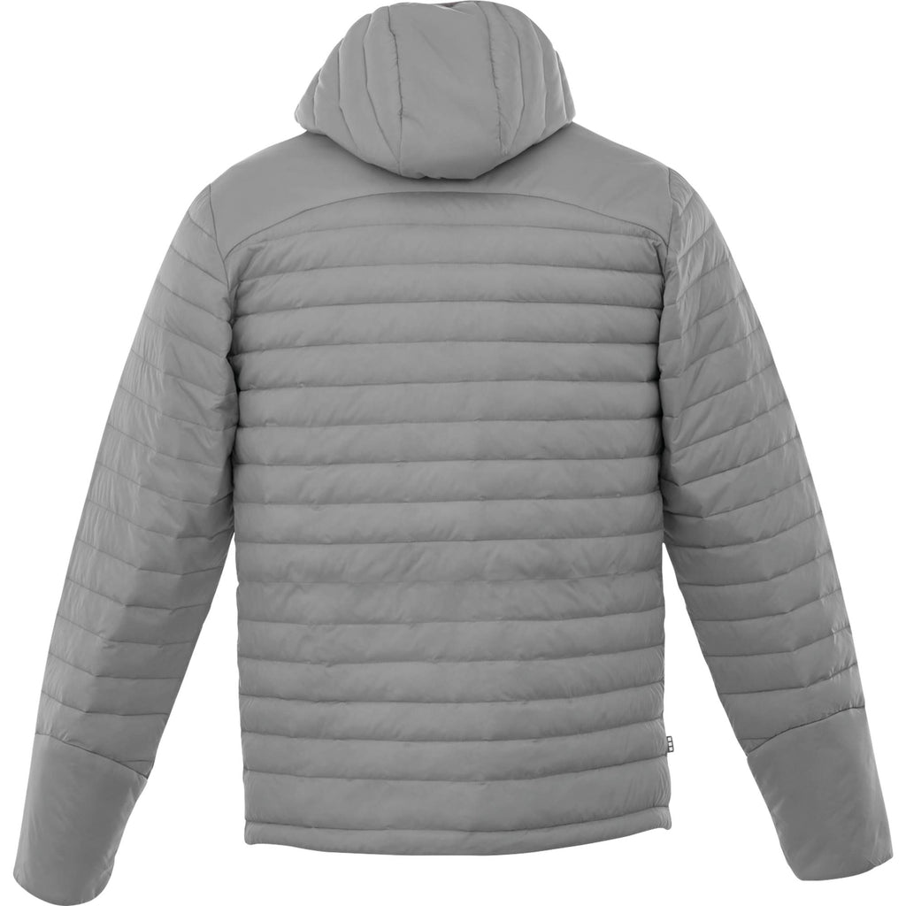 Silverton Packable Puffer Jacket for Men Embroidery - Quarry - Back Flat