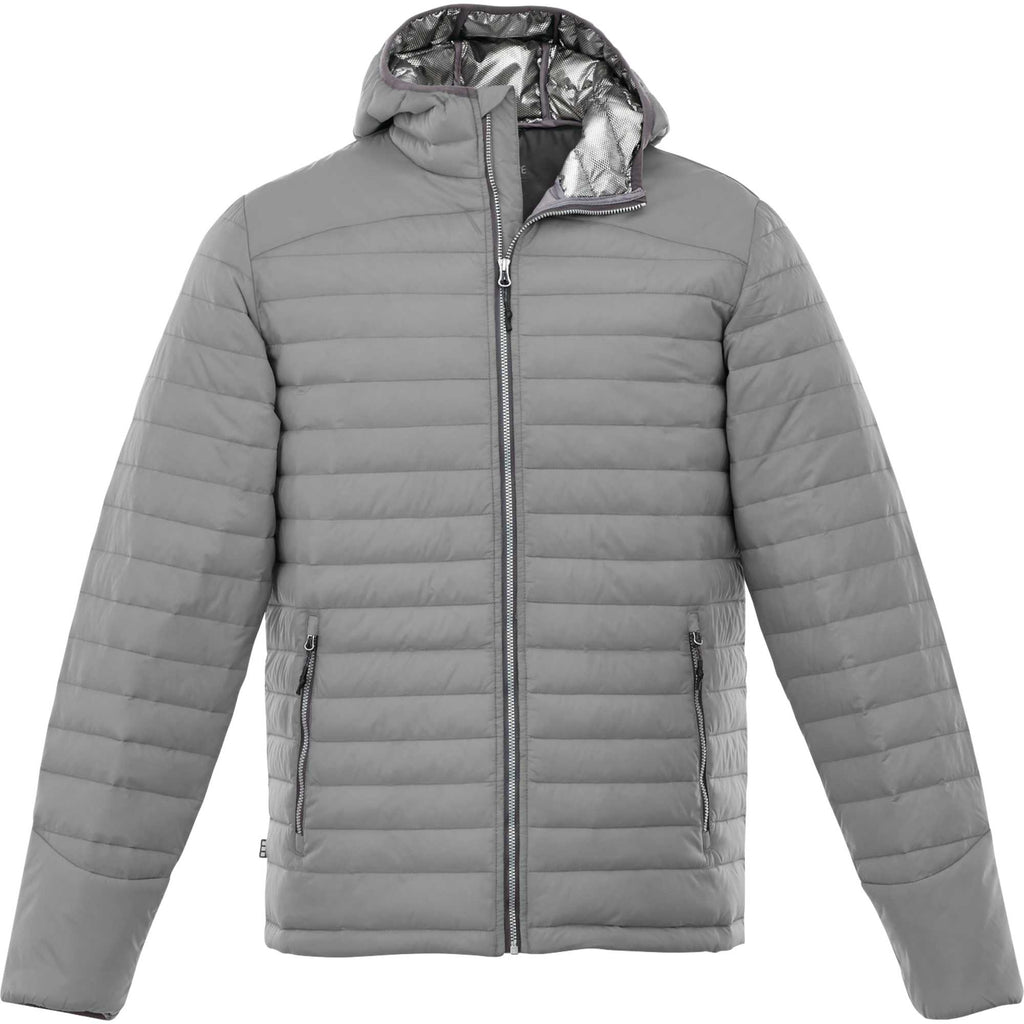 Silverton Packable Puffer Jacket for Men Embroidery - Quarry - Front Flat