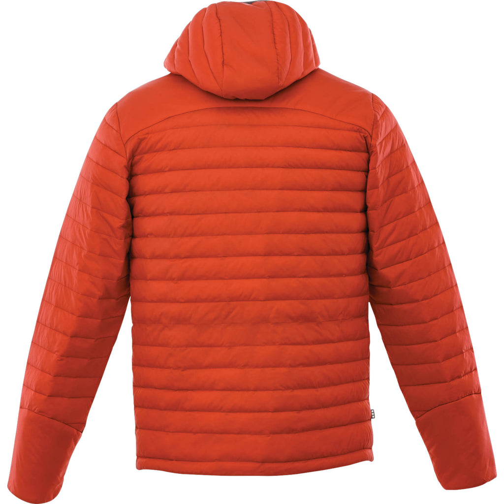 Silverton Packable Puffer Jacket for Men Embroidery - Saffron - Back Flat