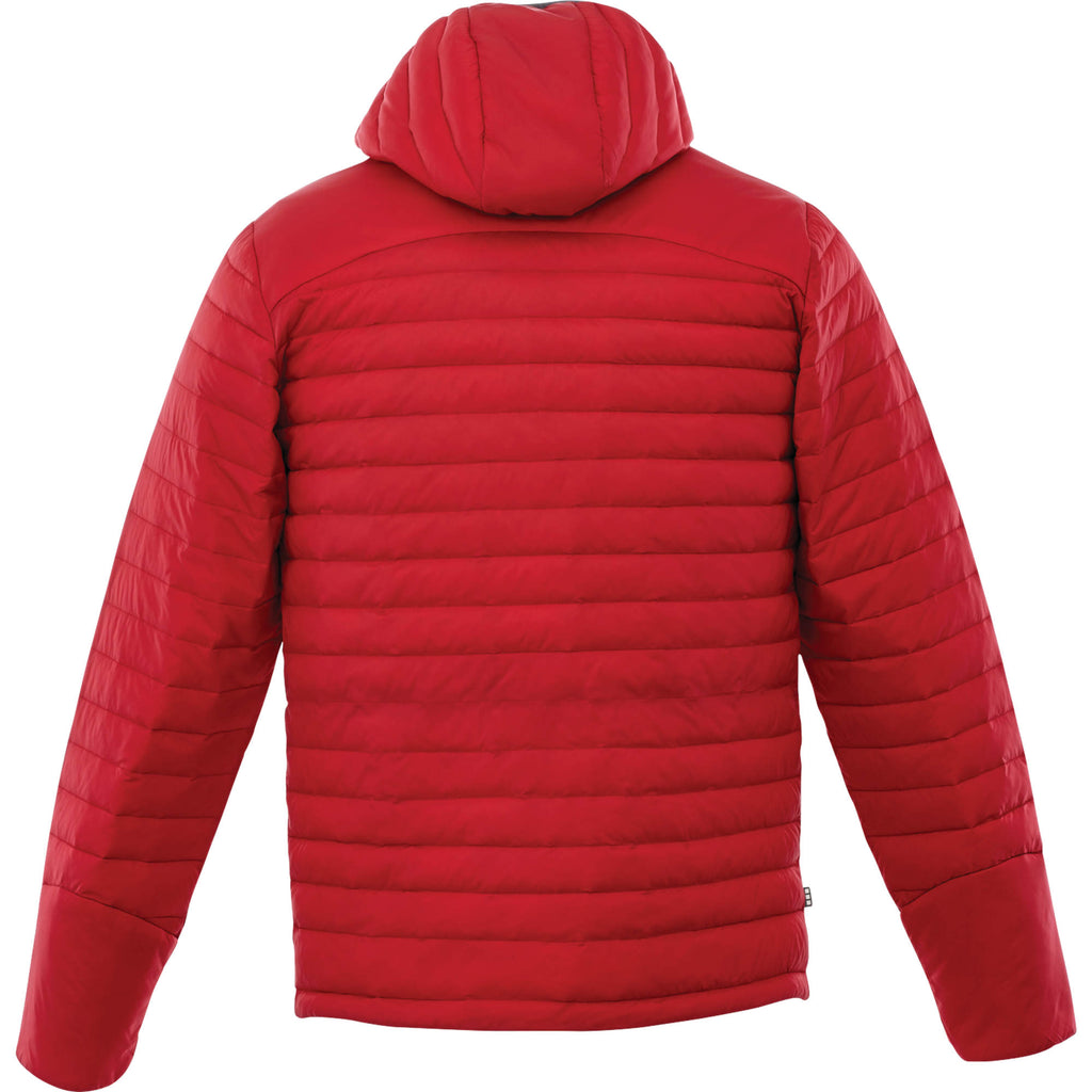 Silverton Packable Puffer Jacket for Men Embroidery - Team Red - Back Flat