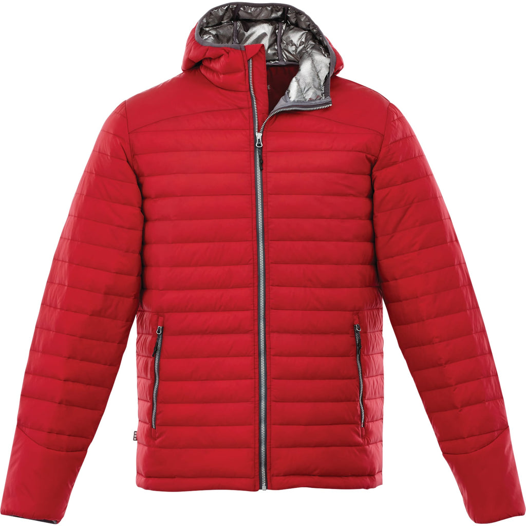 Silverton Packable Puffer Jacket for Men Embroidery - Team Red - Front Flat