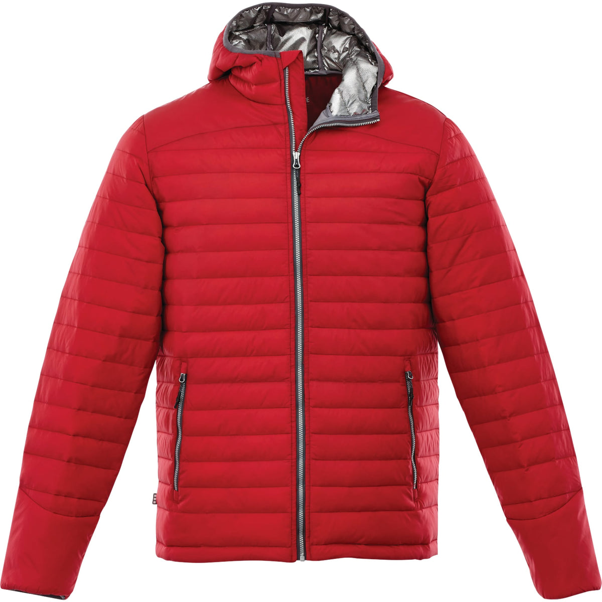 Silverton Packable Puffer Jacket for Men Embroidery - Team Red - Front Flat