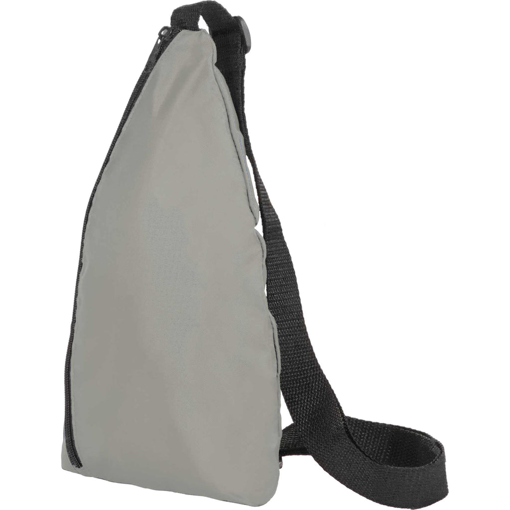 Simple Sling Pack in Recycled 210D Polyester - Gray - Left Angle