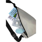 Simple Sling Pack in Recycled 210D Polyester - Gray - Propped