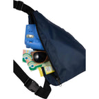 Simple Sling Pack in Recycled 210D Polyester - Navy - Propped