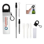 Sip and Snack Kit, Reusable Full Color - Black - Full Color