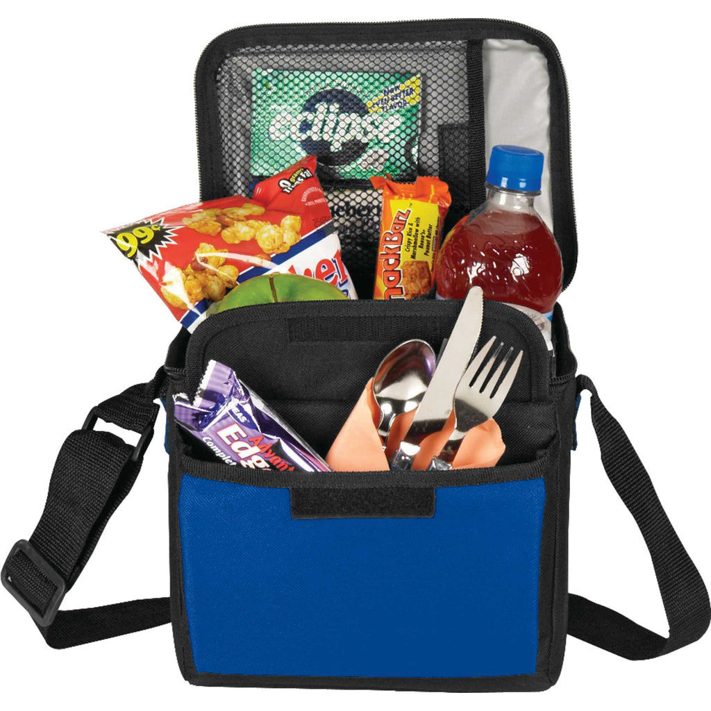 Six Can Lunch Cooler with Gusseted Pocket - Royal Blue - Photo 2