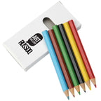 Sketchi Colored Pencil Set in Paper Box, 6 Pieces - White - Front
