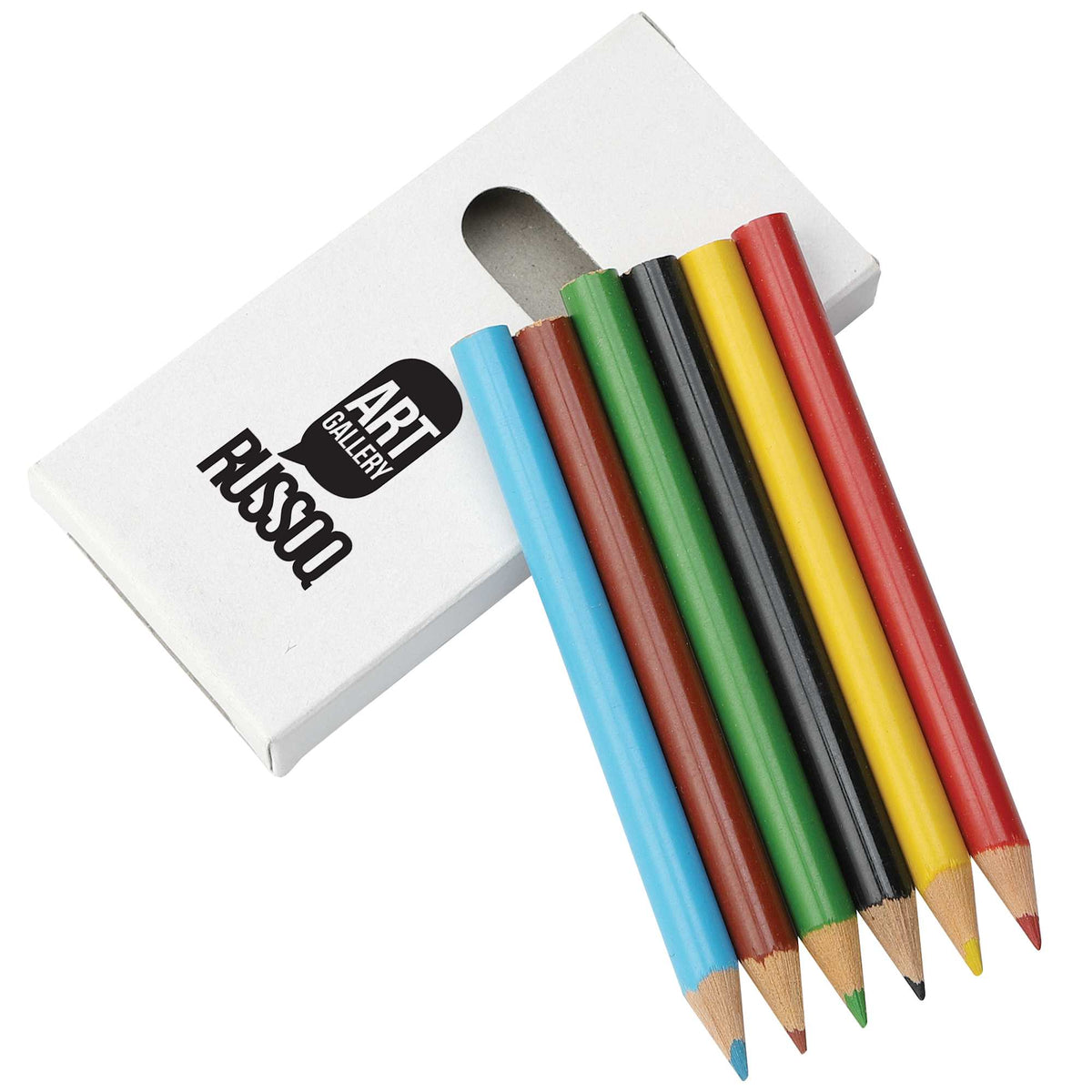 Sketchi Colored Pencil Set in Paper Box, 6 Pieces - White - Front