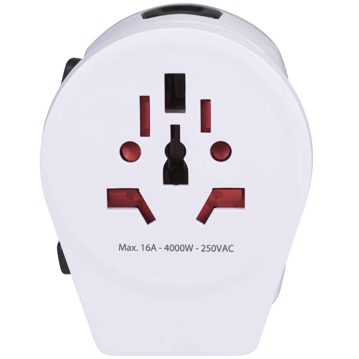 Skross PRO World Travel Adapter with USB Charger - White - Front 2
