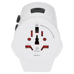 Skross PRO World Travel Adapter with USB Charger - White - Front 3