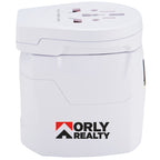 Skross PRO World Travel Adapter with USB Charger - White - Front