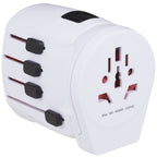 Skross PRO World Travel Adapter with USB Charger - White - Left Angle