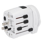 Skross PRO World Travel Adapter with USB Charger - White - Left Side