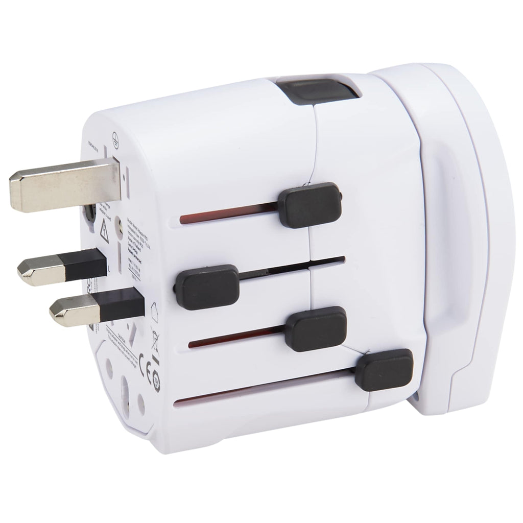 Skross PRO World Travel Adapter with USB Charger - White - Photo 2