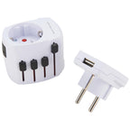 Skross PRO World Travel Adapter with USB Charger - White - Photo 5