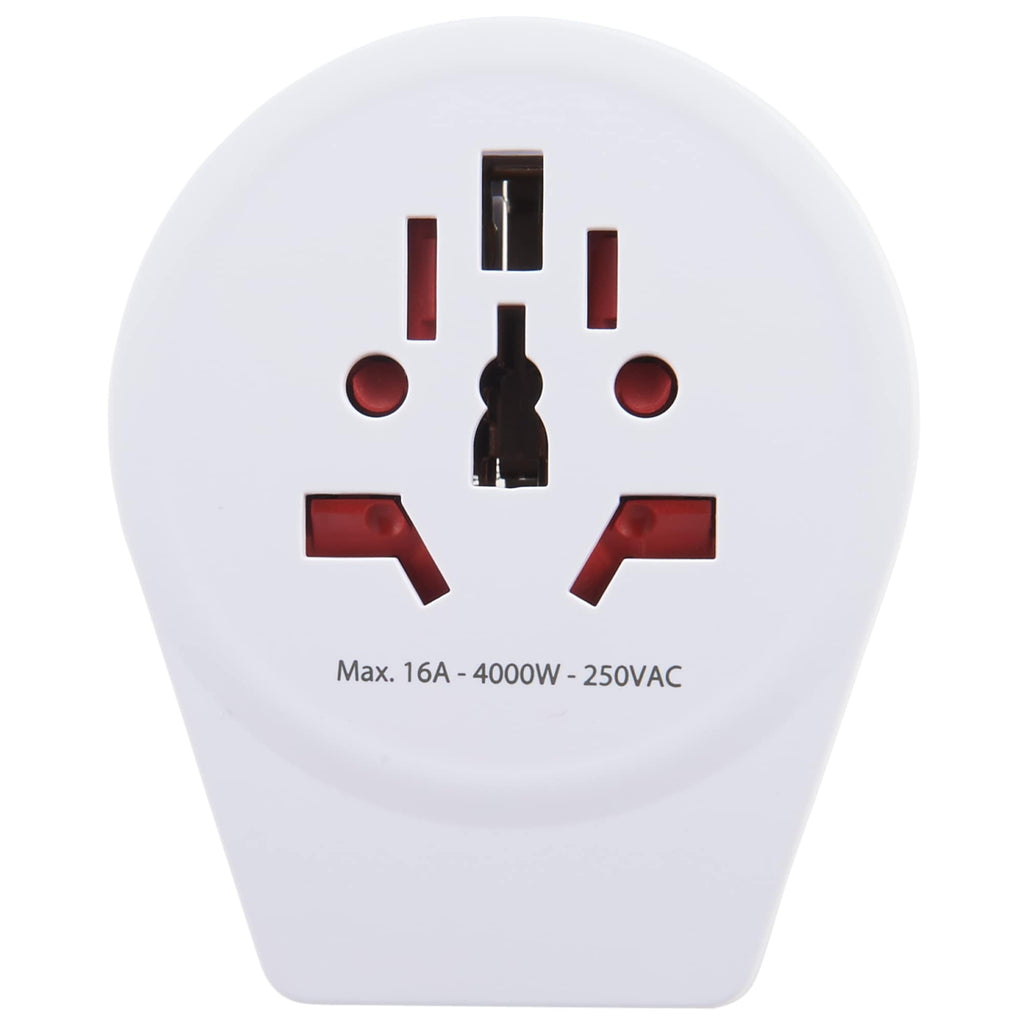 Skross PRO World Travel Adapter with USB Charger - White - Photo
