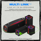 Skullcandy Barrel Mini Party Speaker with Light Show Transfer - Black - Front Detail 2