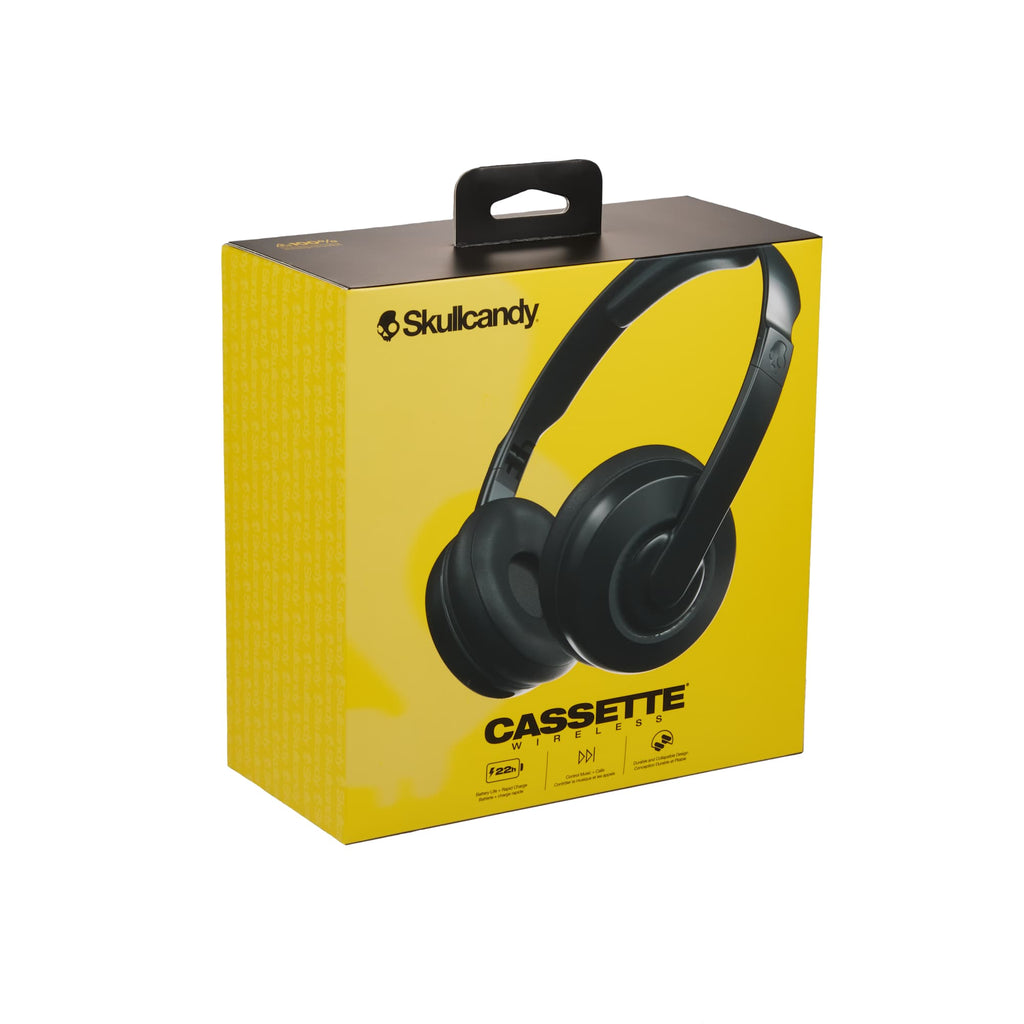 Skullcandy Cassette Wireless On-Ear Headphones - Black - Front 2