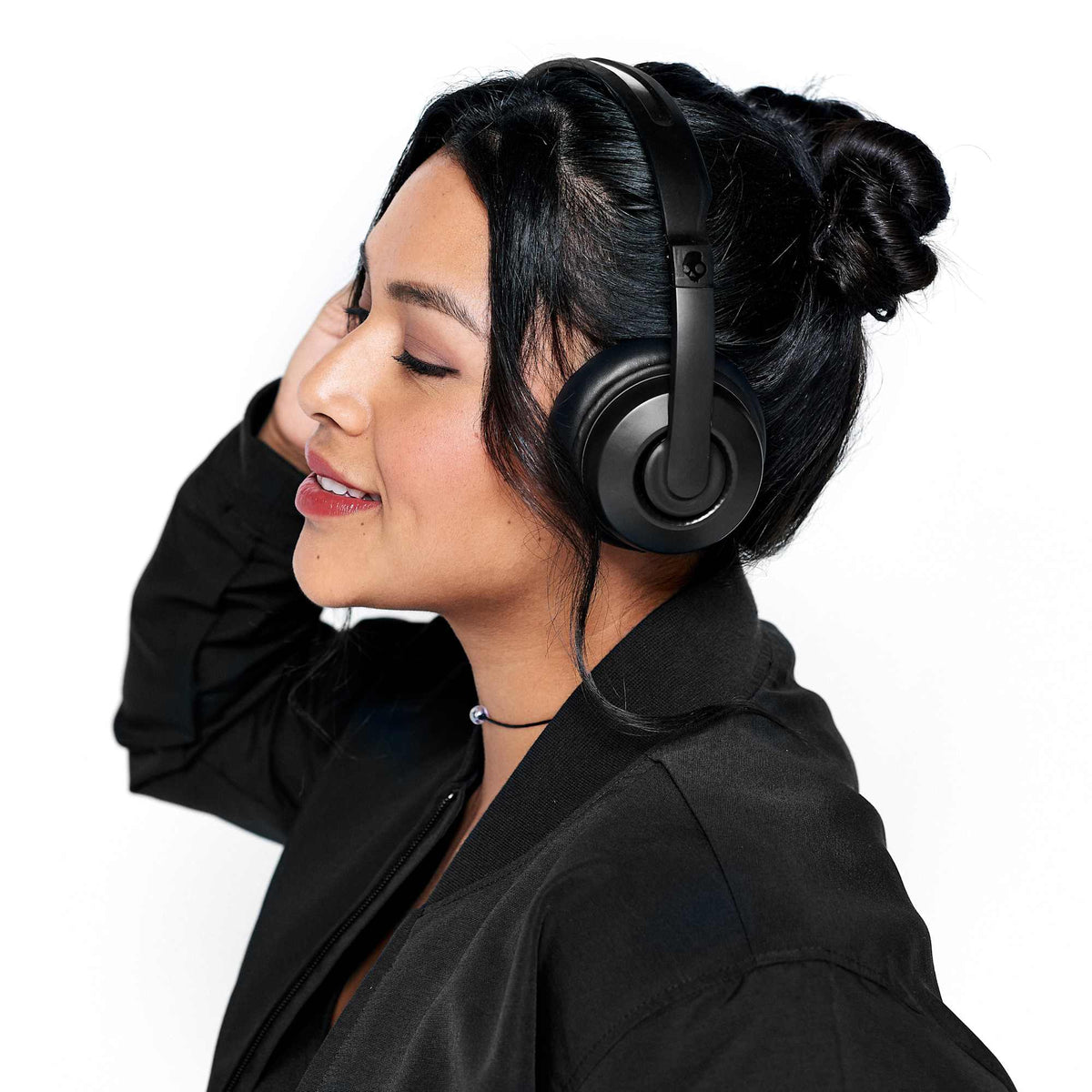 Skullcandy Cassette Wireless On-Ear Headphones - Black - Left Side On Model