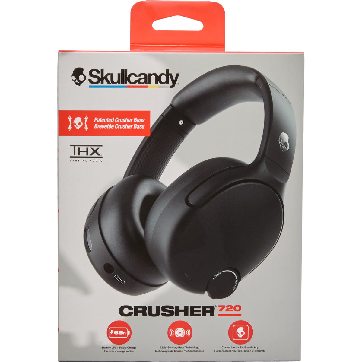 Skullcandy Crusher 720 Wireless Headphones with Adjustable Bass - Black - Packaging 3