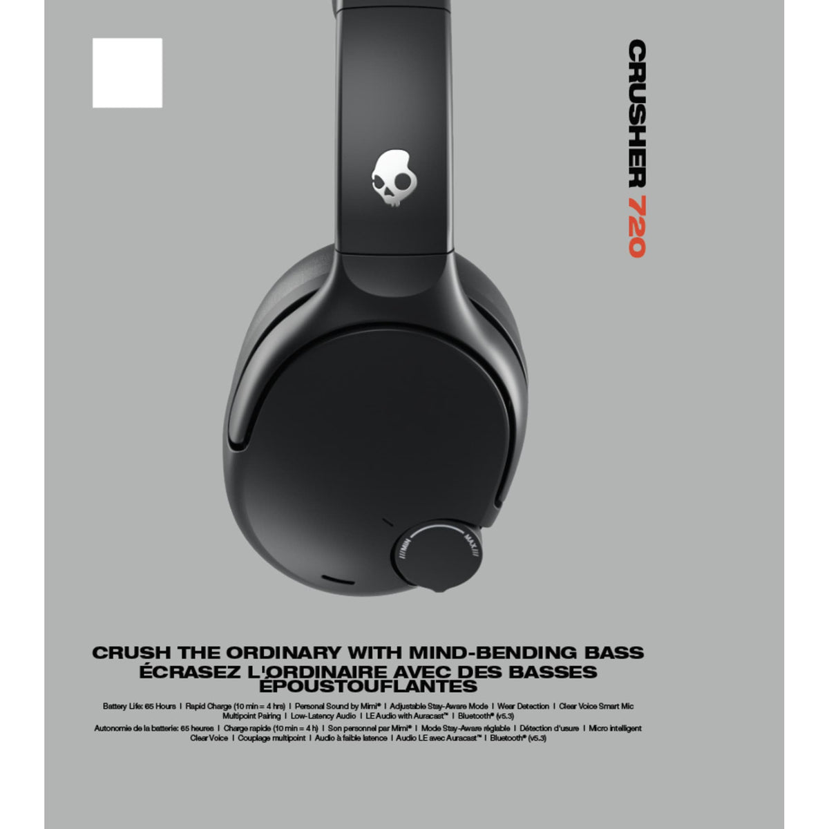 Skullcandy Crusher 720 Wireless Headphones with Adjustable Bass - Black - Photo 3