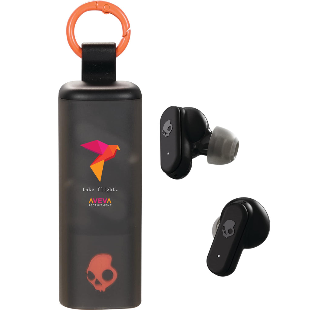 Skullcandy Dime Evo Wireless Earbuds with Clip Case Full Color - Black - Front 2