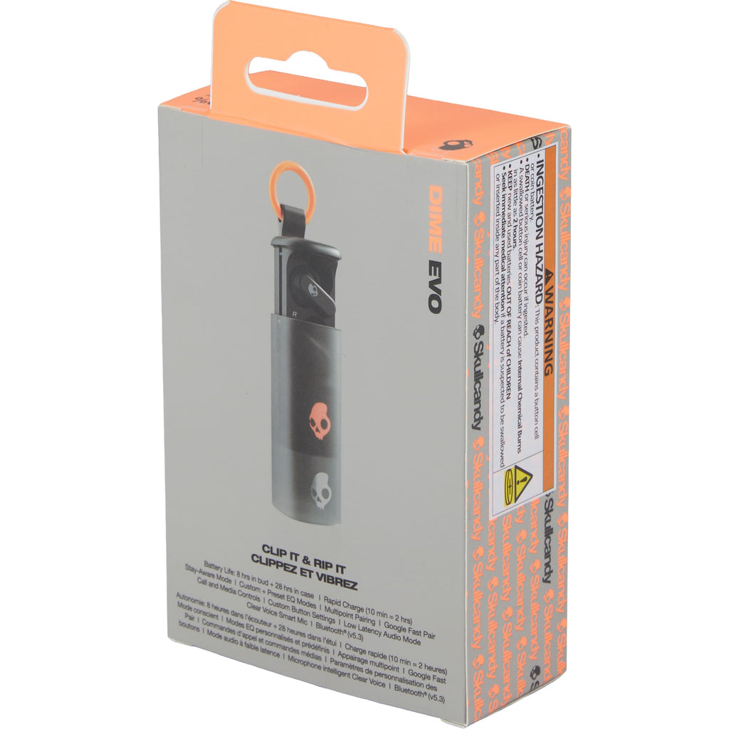 Skullcandy Dime Evo Wireless Earbuds with Clip Case Full Color - White - Packaging 2
