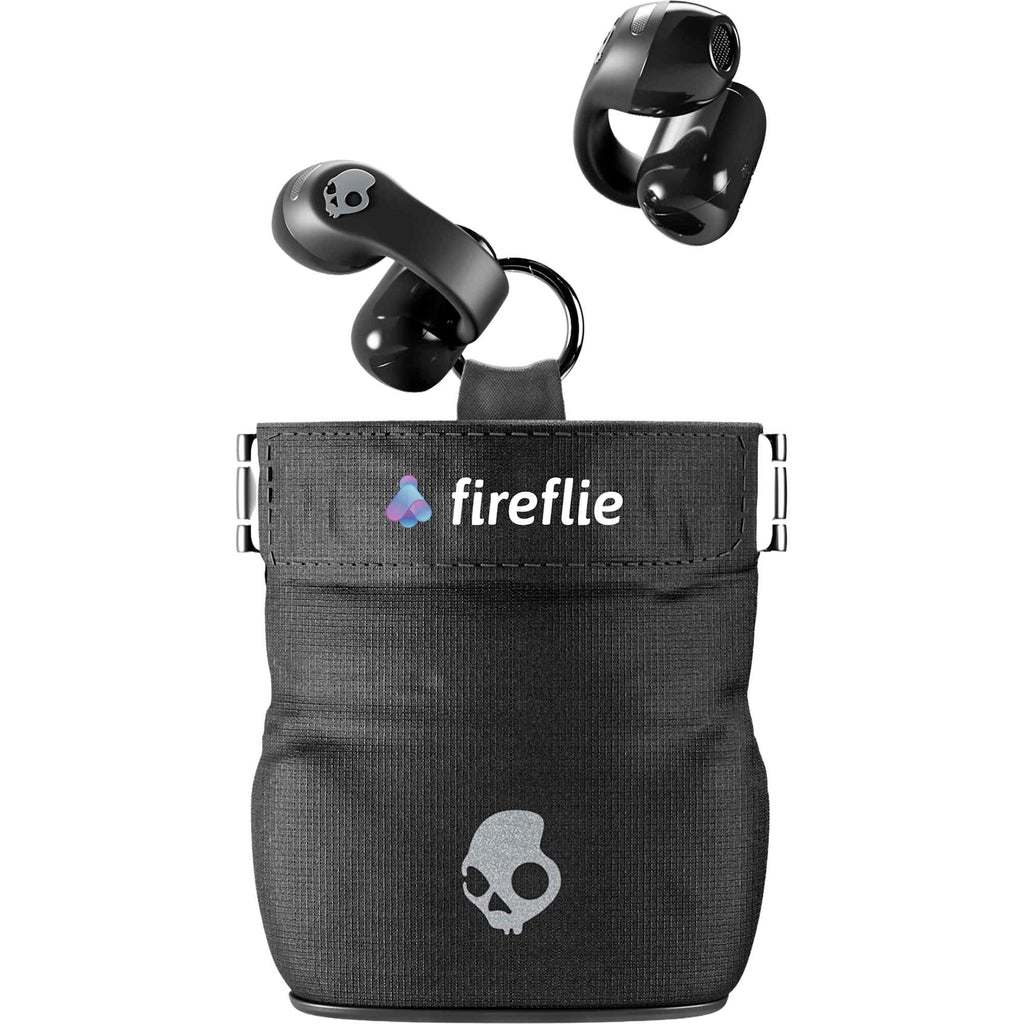 Skullcandy Push 720 Open Clip-On Wireless Earbuds Transfer - Black - Front