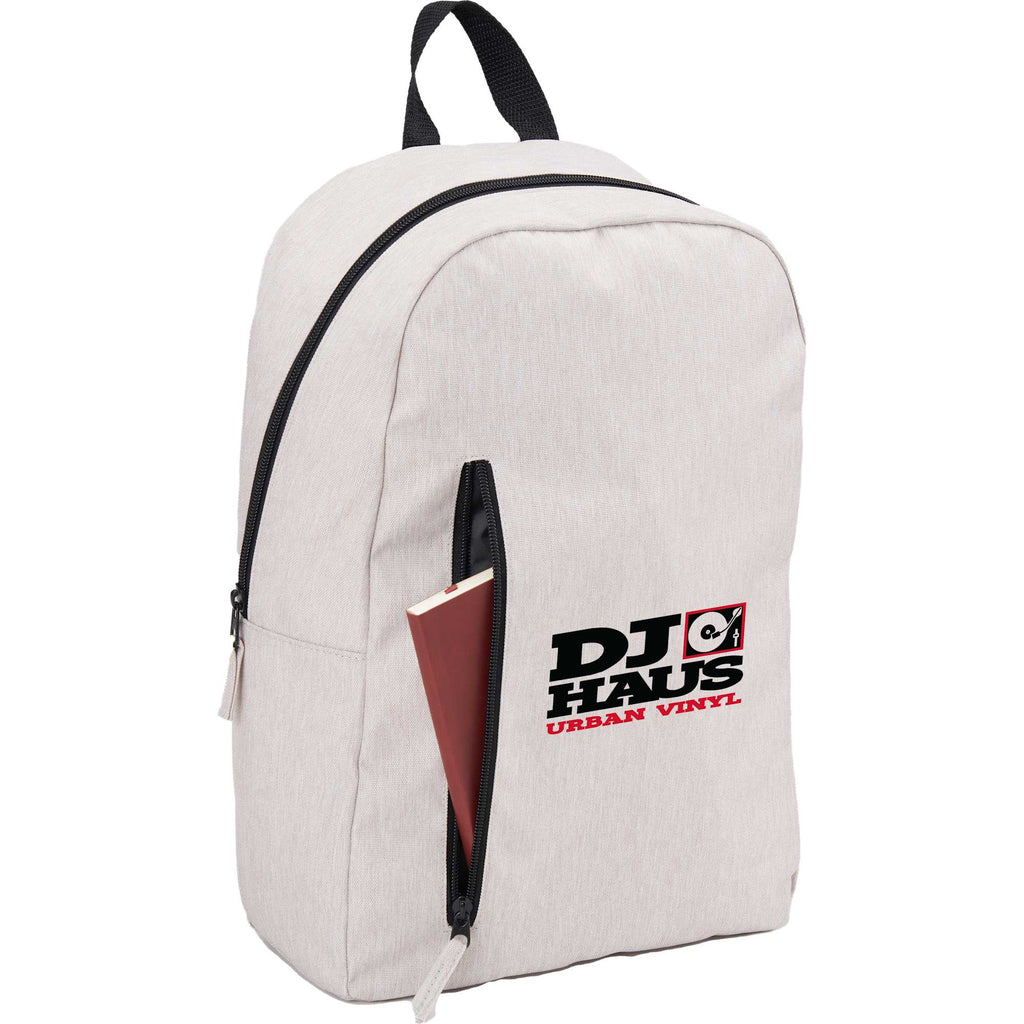 Skye Recycled Laptop Backpack with Vertical Zip, 15 Inch - Cream - Right Angle 2