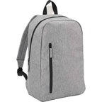 Skye Recycled Laptop Backpack with Vertical Zip, 15 Inch Embroidery - Gray - Right Angle
