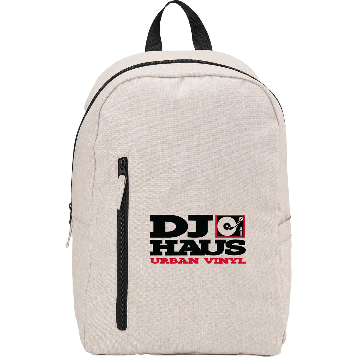 Skye Recycled Laptop Backpack with Vertical Zip, 15 Inch Full Color - Cream - Front