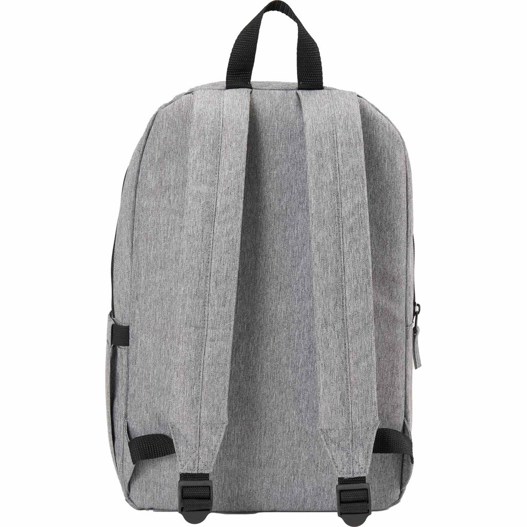 Skye Recycled Laptop Backpack with Vertical Zip, 15 Inch Full Color - Gray - Back