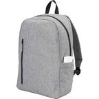Skye Recycled Laptop Backpack with Vertical Zip, 15 Inch Full Color - Gray - Left Angle 2