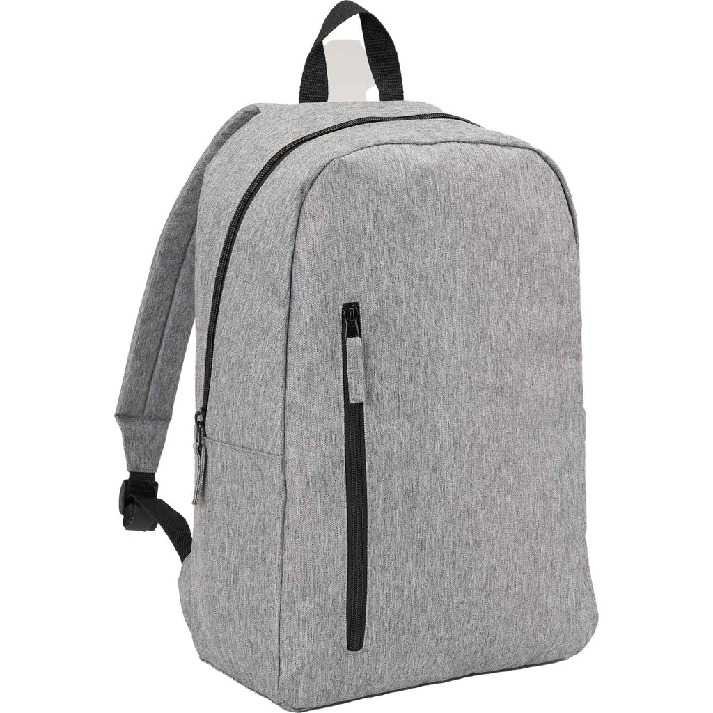 Skye Recycled Laptop Backpack with Vertical Zip, 15 Inch Full Color - Gray - Right Angle