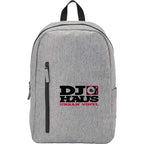 Skye Recycled Laptop Backpack with Vertical Zip, 15 Inch - Gray - Front