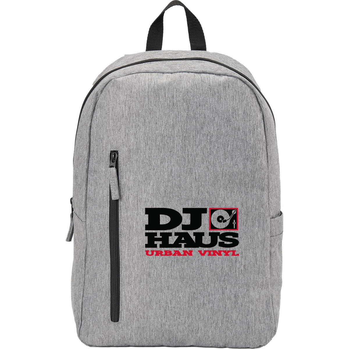 Skye Recycled Laptop Backpack with Vertical Zip, 15 Inch - Gray - Front