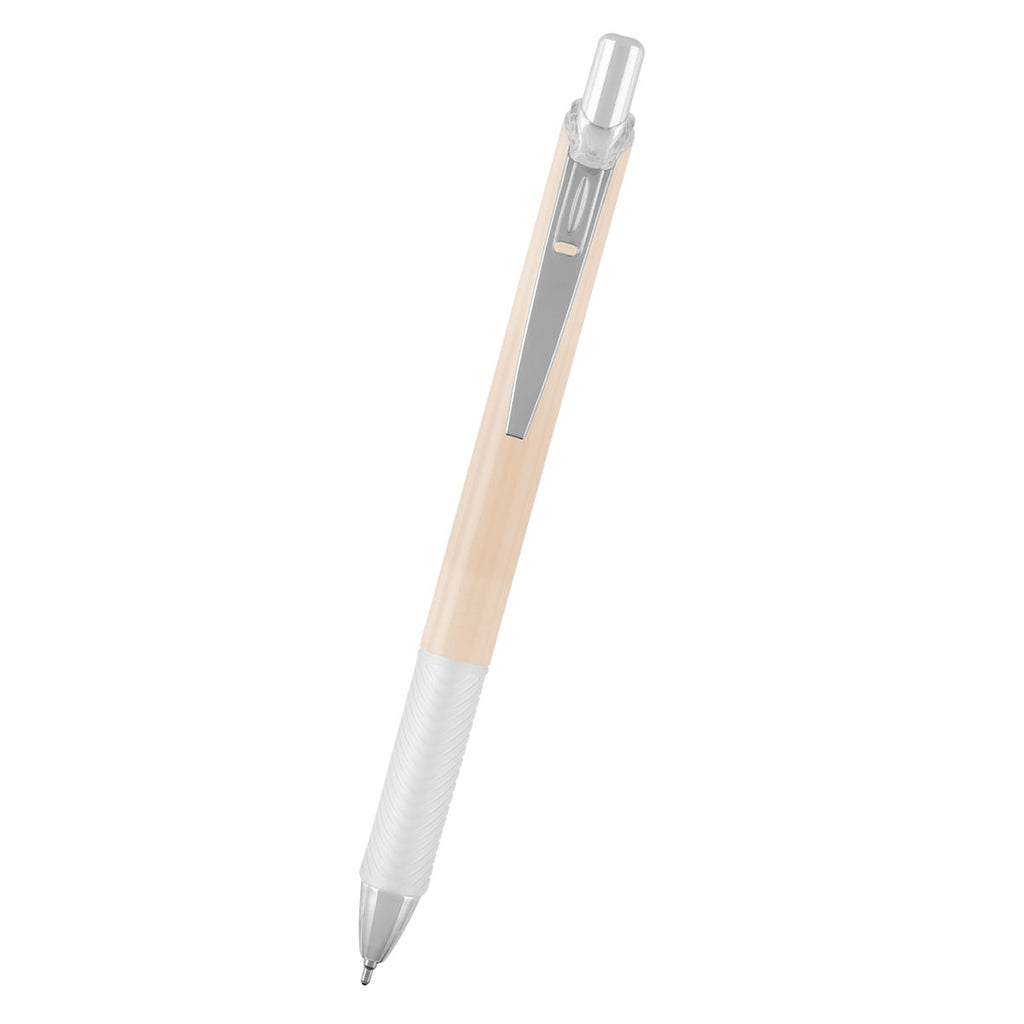 Skylar Sleek Write Pen in Recycled ABS - Peach - Front