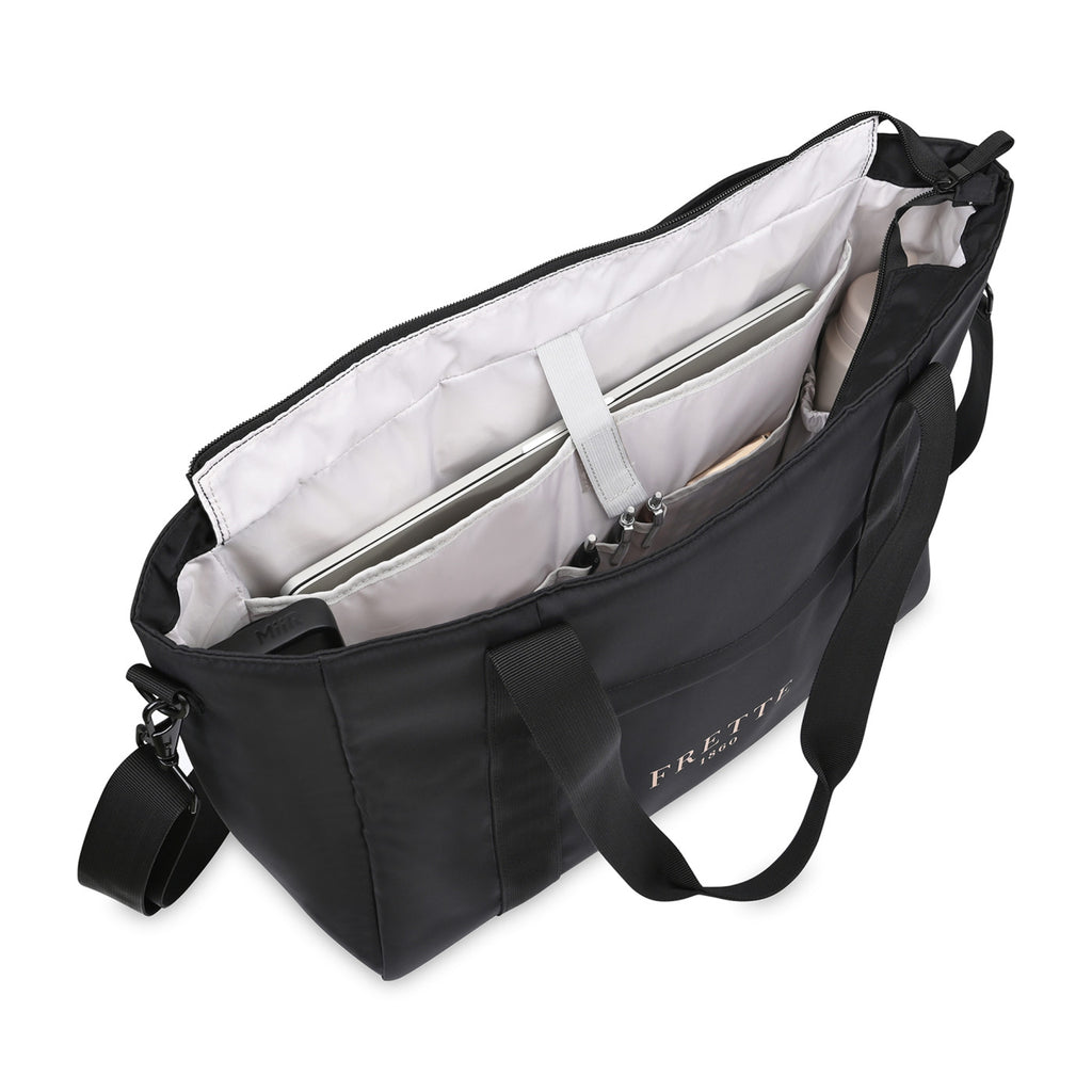 Skyler Recycled Work to Weekend Laptop Tote, 17 Inch Transfer - Black - View 2