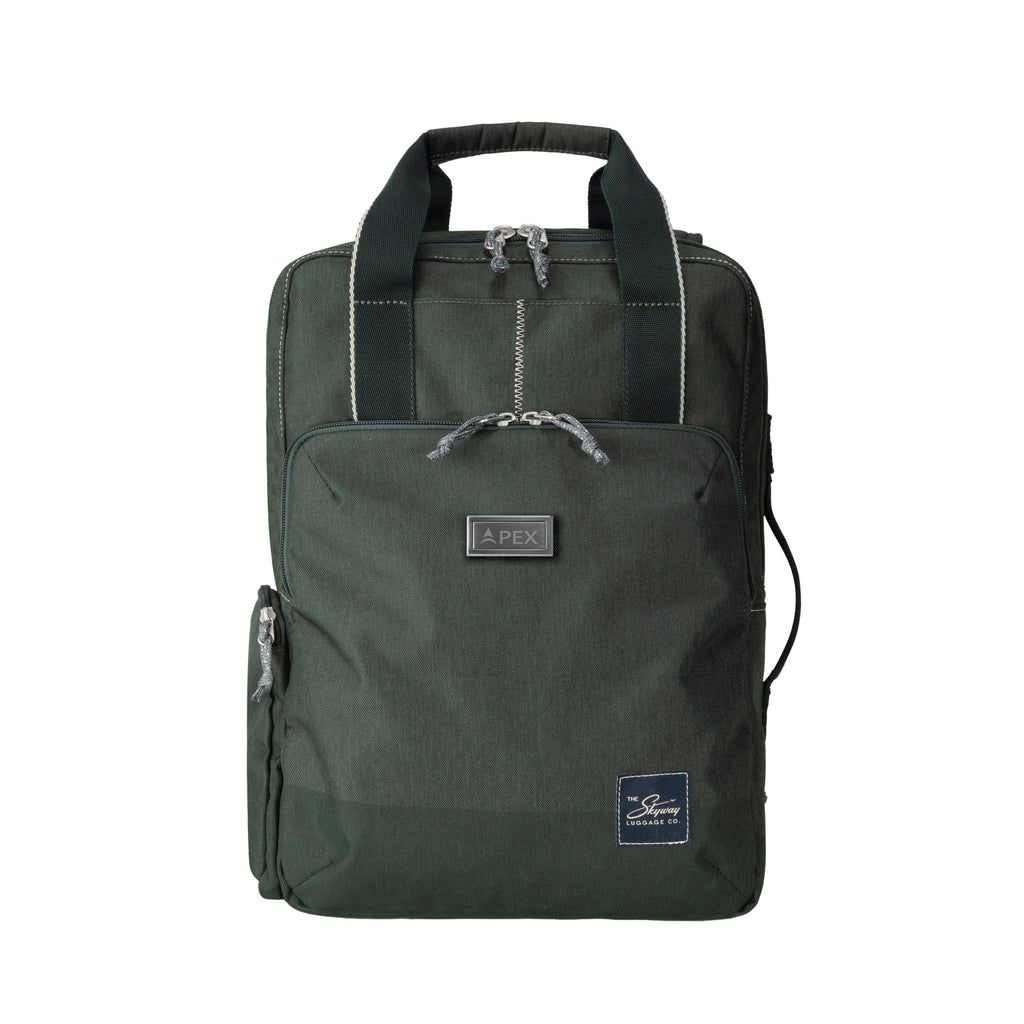 Skyway Backpack, Rainier Deluxe - Olympic Green - Laser Engraving