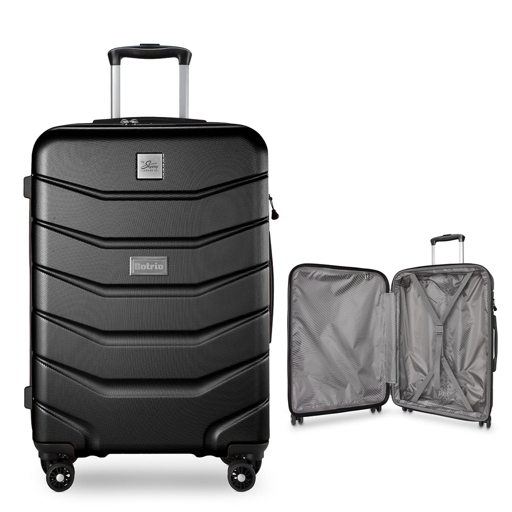 Skyway Silverton Hardside Expandable Spinner, 24 Inch - Black - Laser
