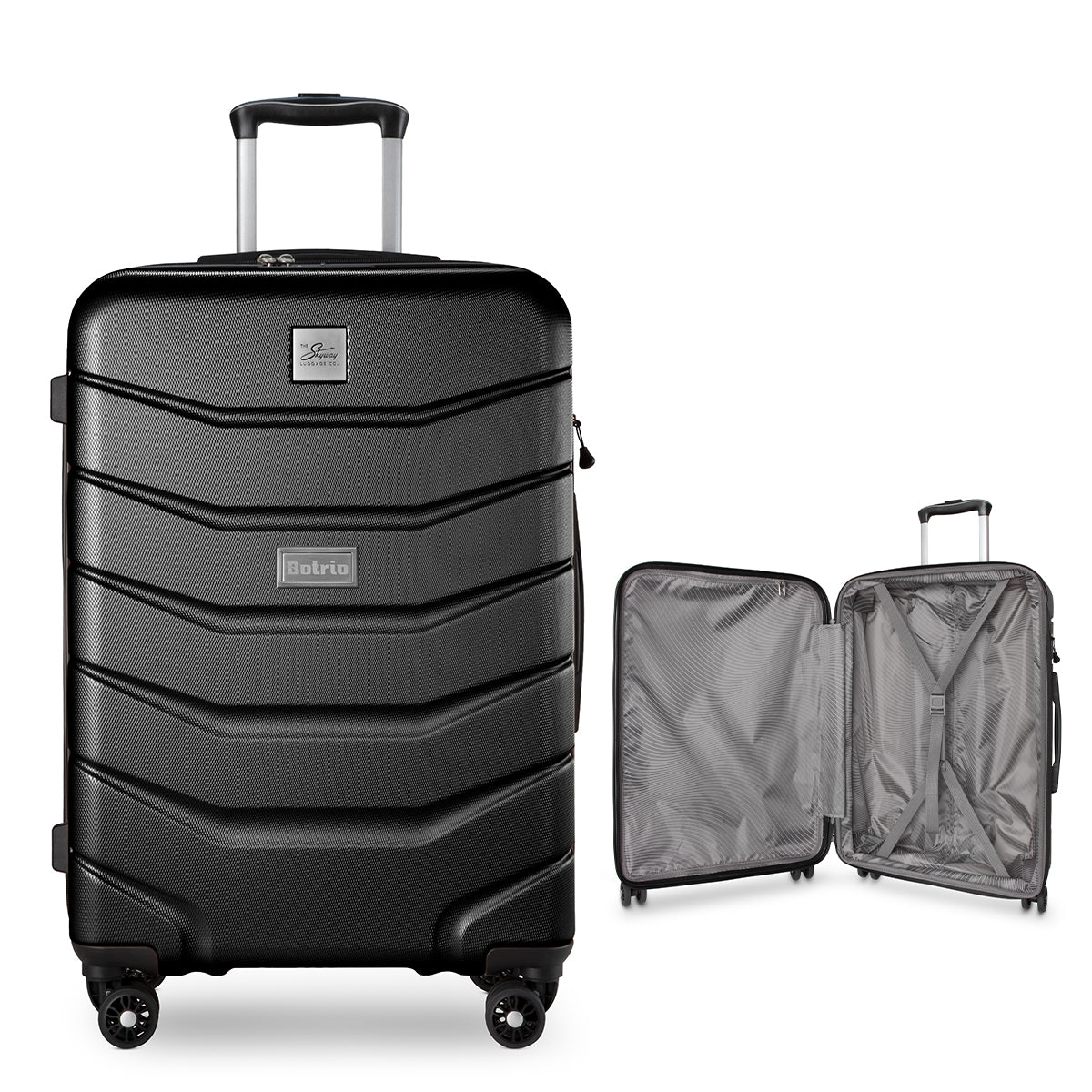 Skyway Silverton Hardside Expandable Spinner, 24 Inch - Black - Laser