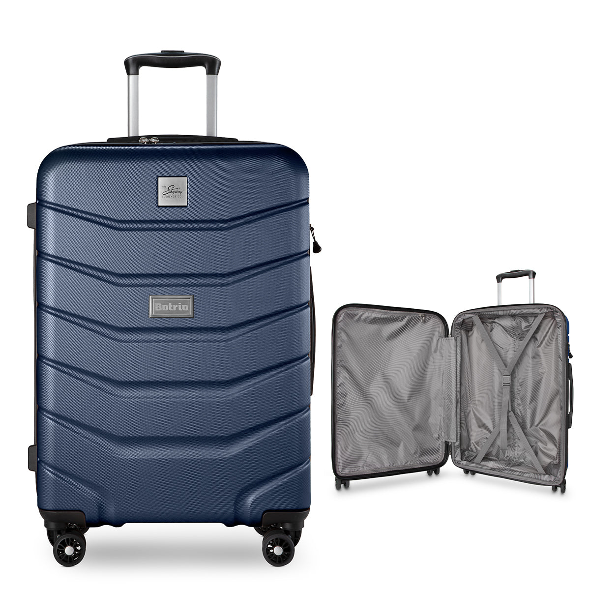 Skyway Silverton Hardside Expandable Spinner, 24 Inch - Blue - Laser Engraving