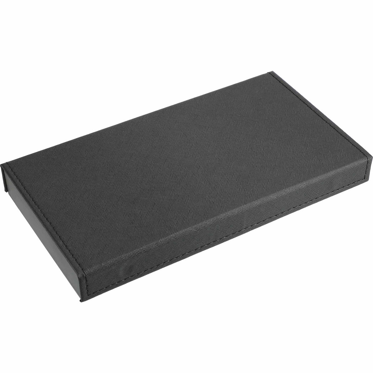 Slate Cheese Board with Three Knives in Wooden Box Debossing - Black - Right Angle