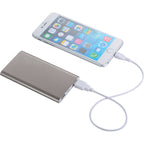 Sleek Aluminum Dual Output Power Bank, 4,000 mAh - Gray - Photo 2