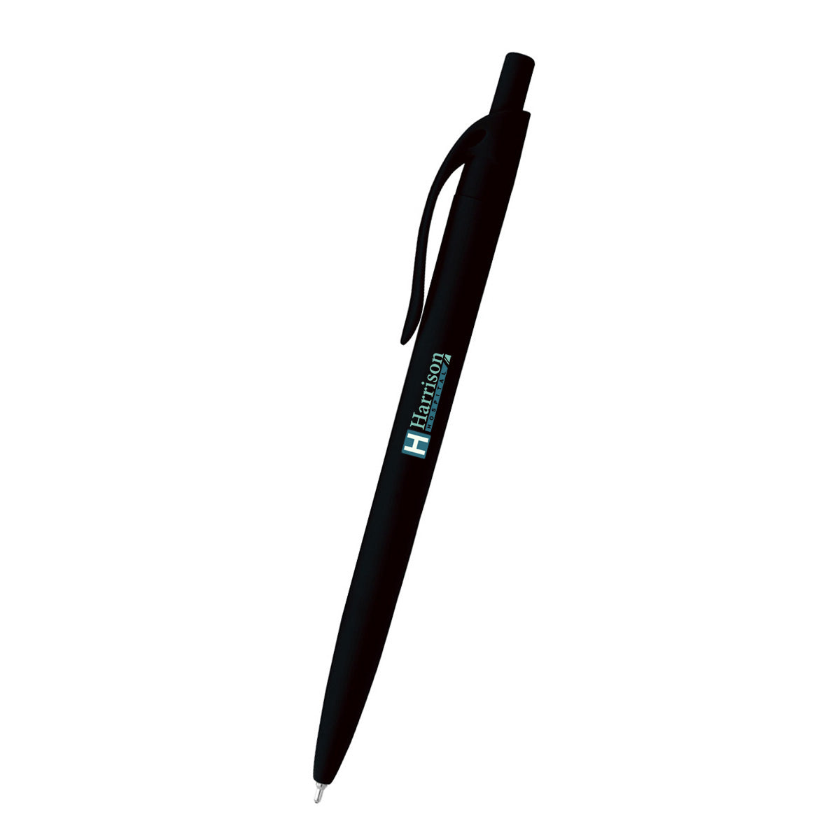 Sleek Write Rubberized Pen in Recycled ABS - Black - Full Color