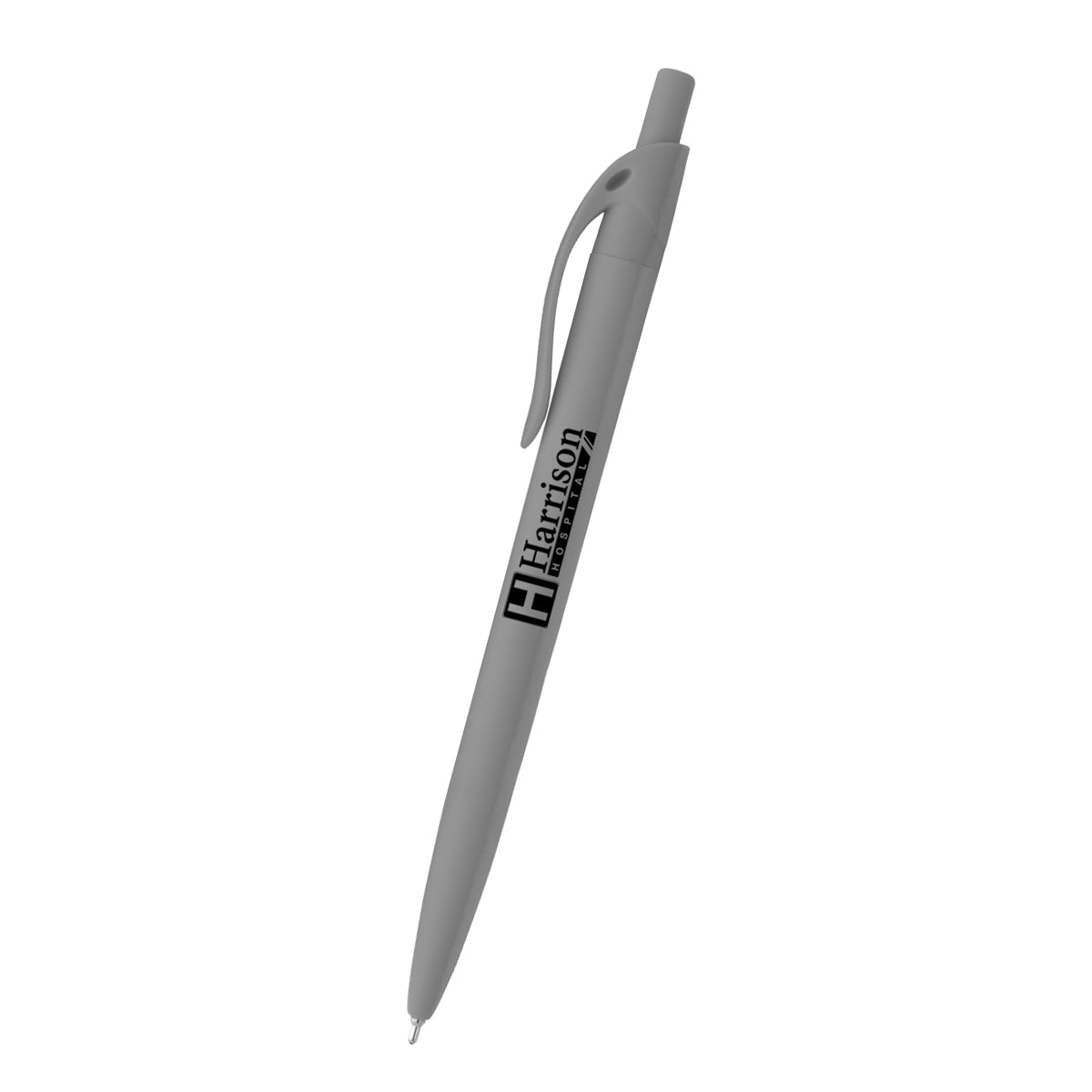 Sleek Write Rubberized Pen in Recycled ABS - Gray - Silk Screen