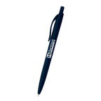 Sleek Write Rubberized Pen in Recycled ABS - Navy - Silk Screen