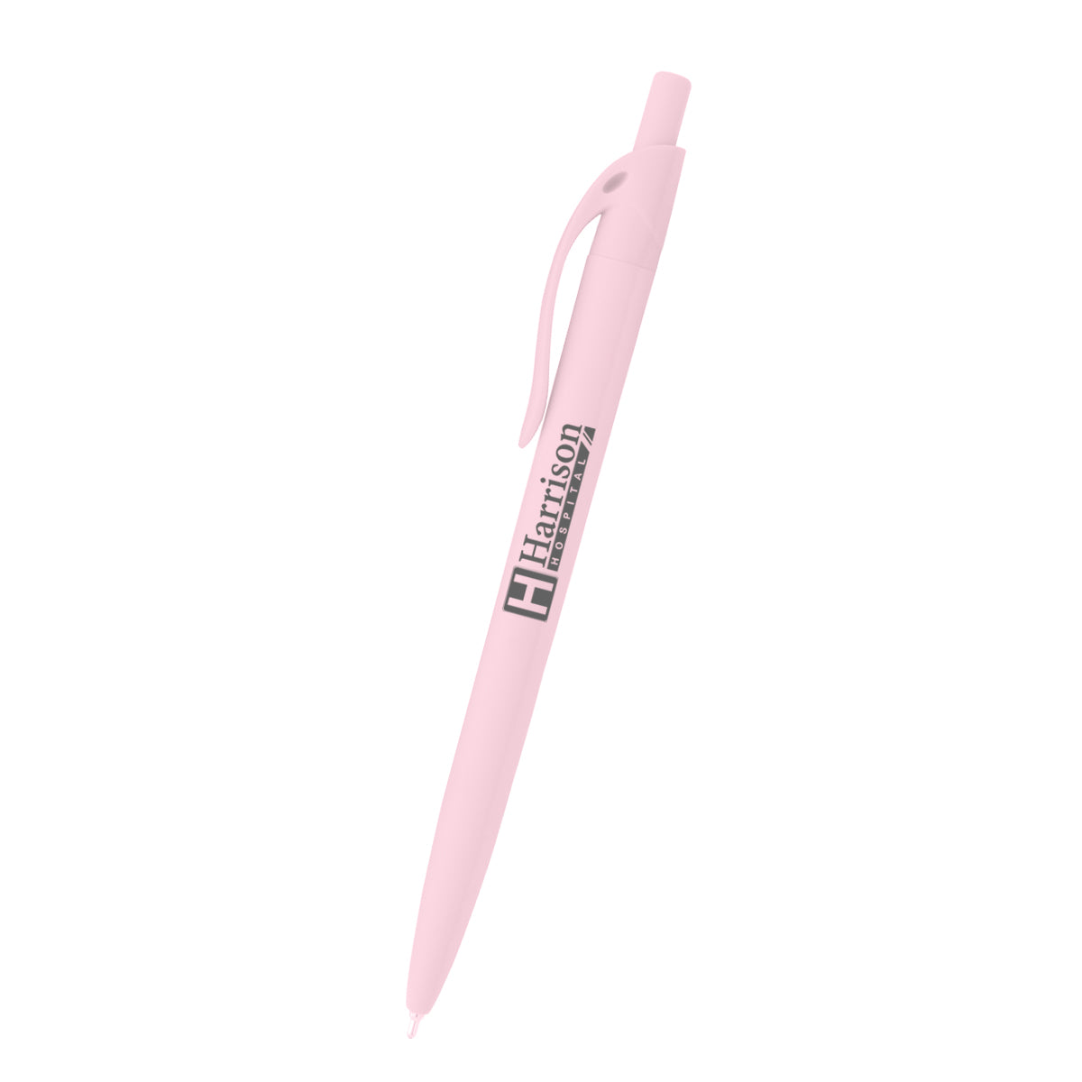 Sleek Write Rubberized Pen in Recycled ABS - Pink - Silk Screen